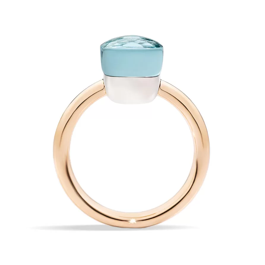 Pomellato - Nudo Petit - Ring with Blue Topaz, 18k Rose and White Gold