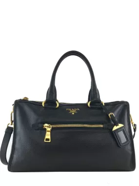 Prada Vitello Daino Convertible Medium Satchel Bag