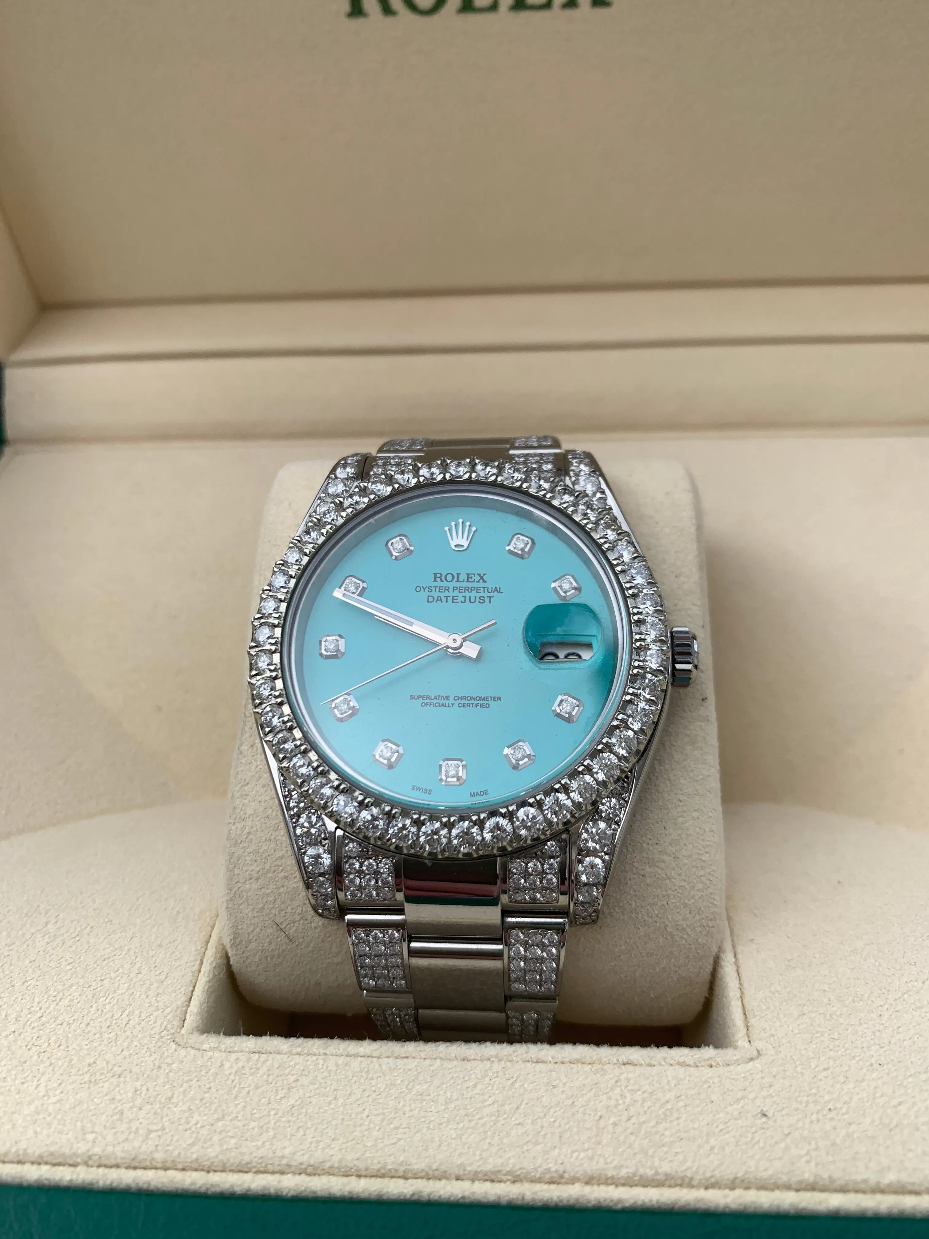 "The Big Daddy" Refurbished/Pre-Owned Custom "Turquoise" Rolex Watch