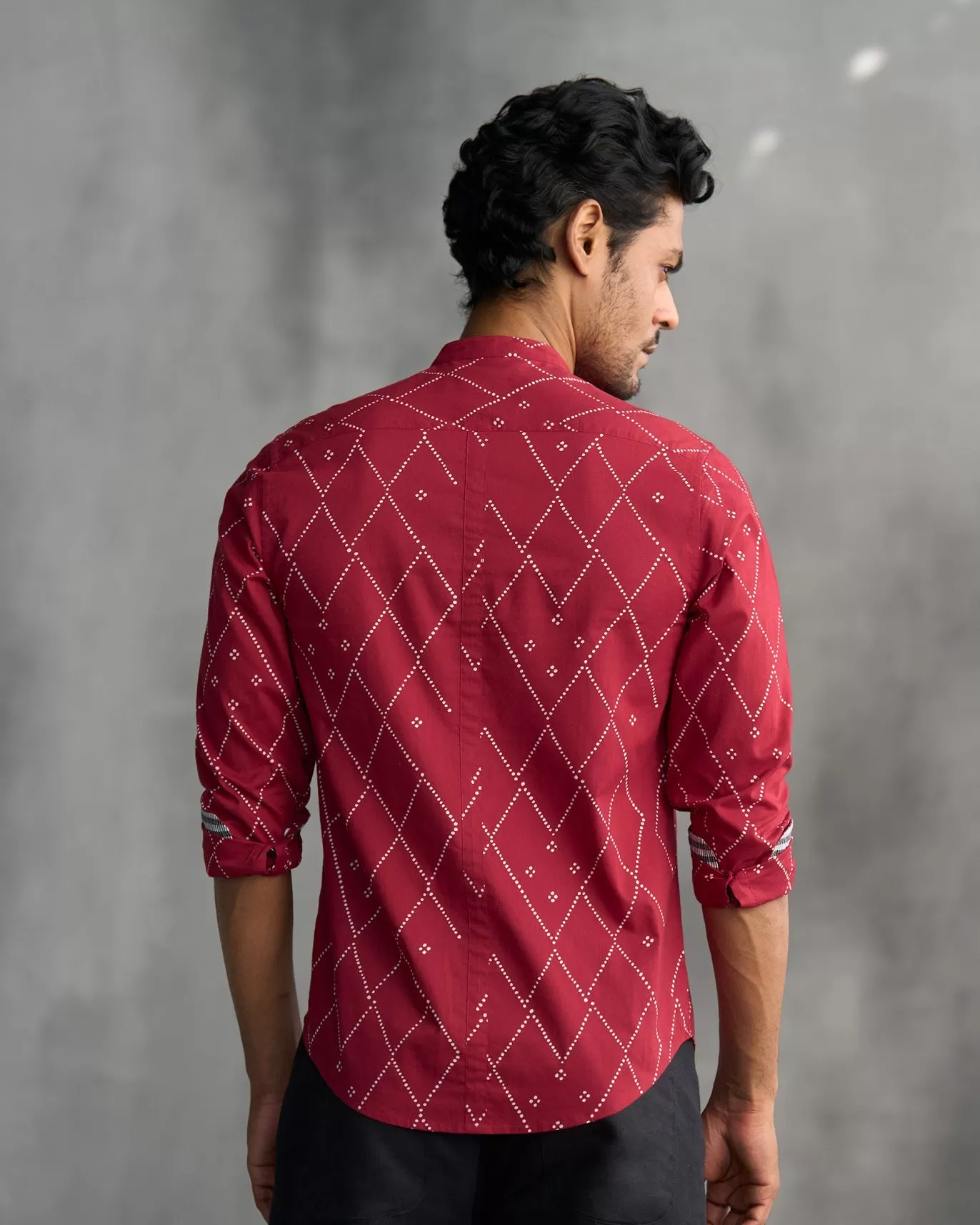 Red colour nawab cotton Shirt