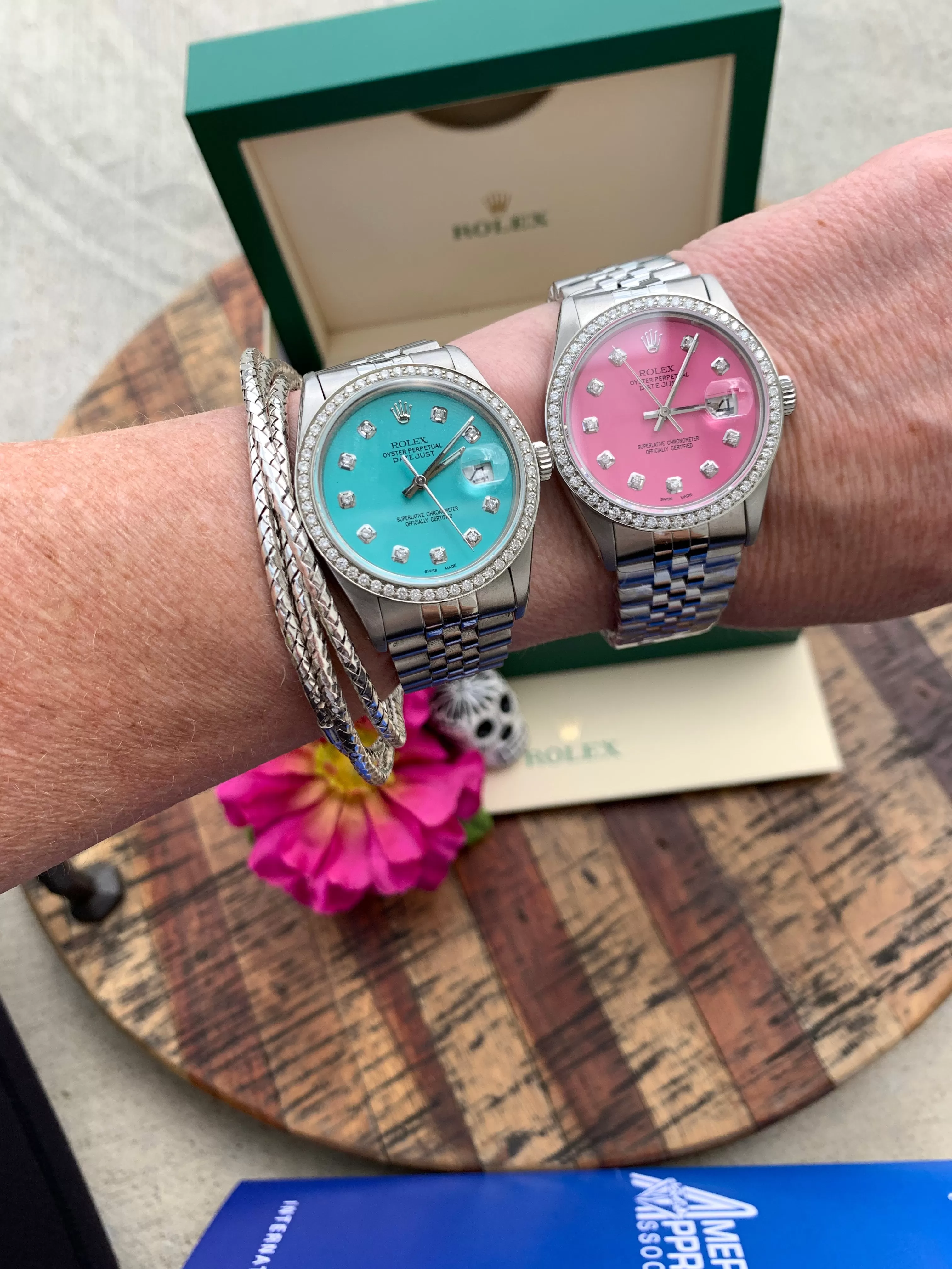 Refurbished/Pre-Owned Custom "Pink" Rolex Watch