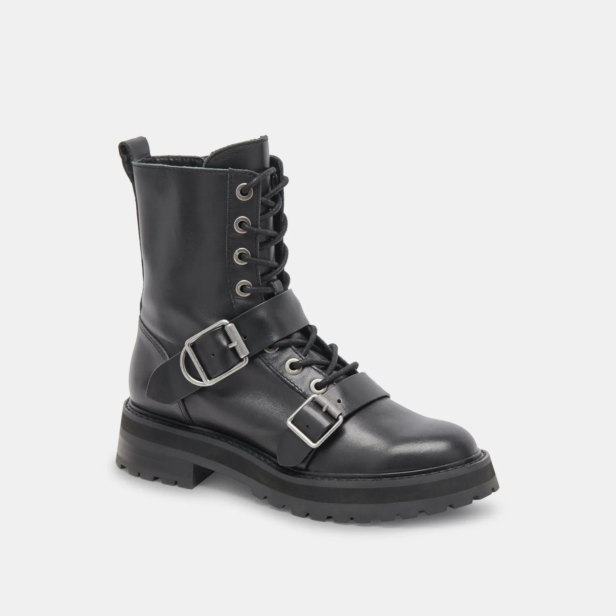 RONSON BOOTS BLACK LEATHER - re:vita