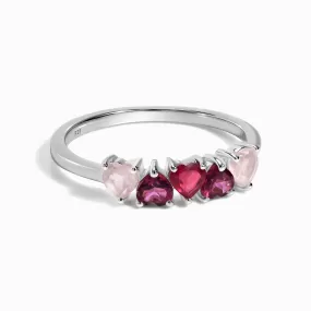 Rose Quartz Rhodolite Ring - Crush On You