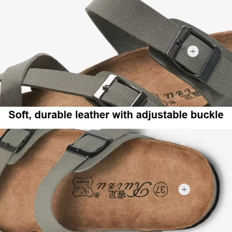 Ruizu Adjustable Cork Flip Flops for Couples - Series 1