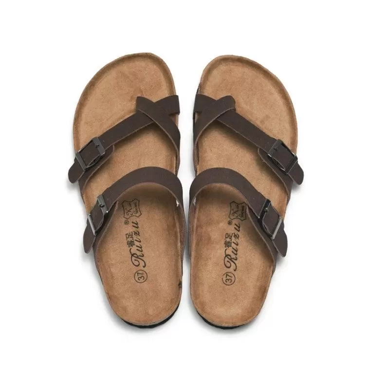 Ruizu Adjustable Cork Flip Flops for Couples - Series 1