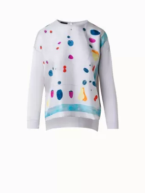 Seidenpullover mit Fruits Druck