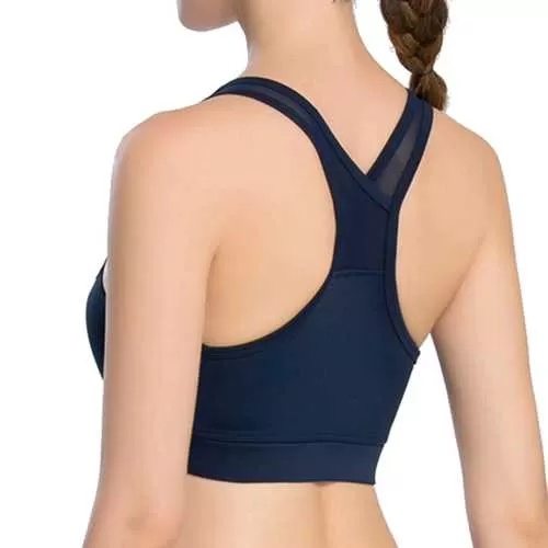 Sexy Breathable Shockproof Wireless Key Hole Front  Y Back Hollow Out Yoga Sport Bras