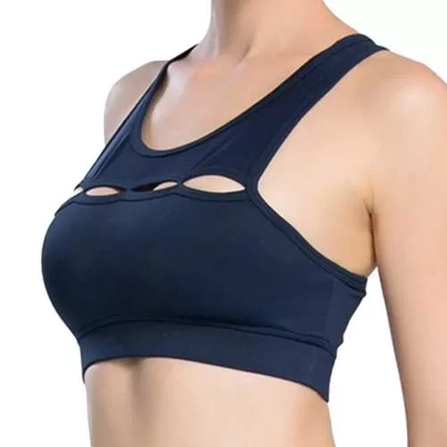 Sexy Breathable Shockproof Wireless Key Hole Front  Y Back Hollow Out Yoga Sport Bras