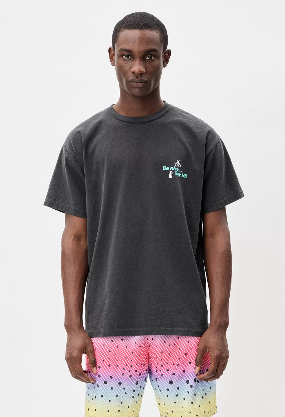 Share The Trail University Tee / Washed Black