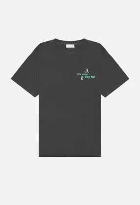 Share The Trail University Tee / Washed Black