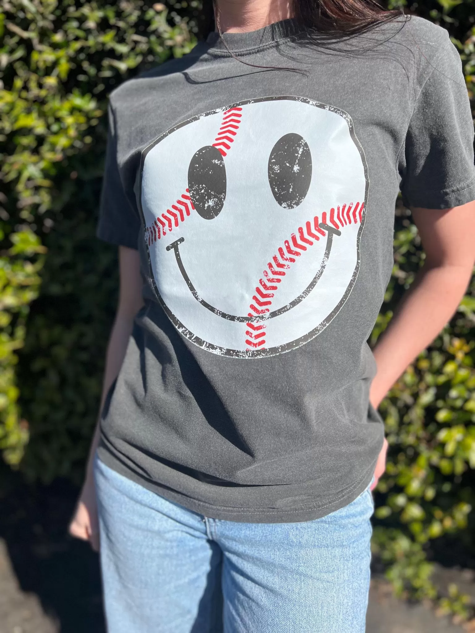 Smiley Baseball Tee