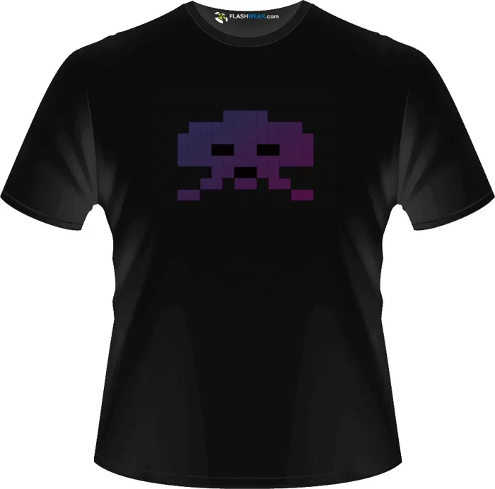 Space Invaders LED T Shirt