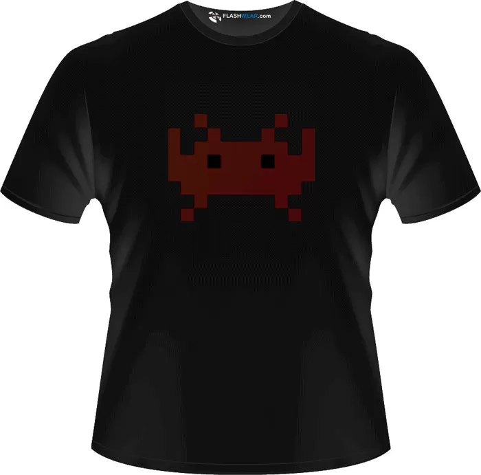 Space Invaders LED T Shirt