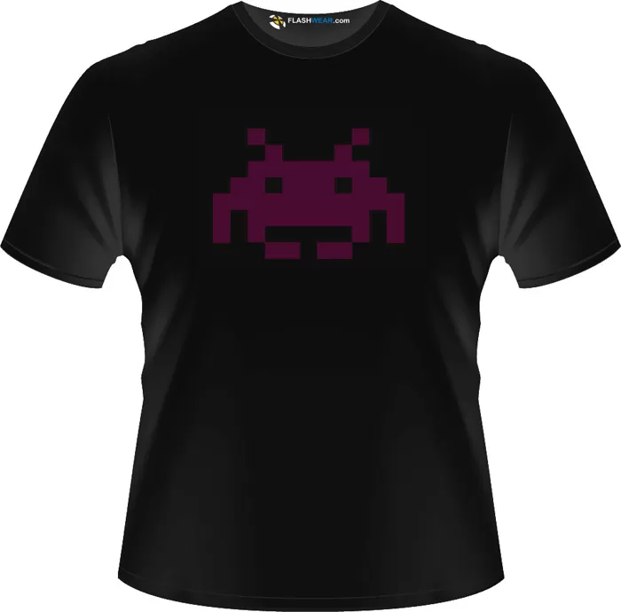 Space Invaders LED T Shirt