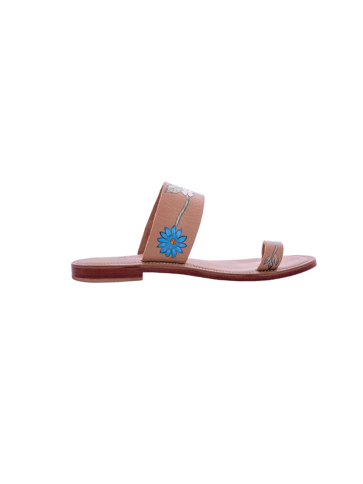 Sweet Pea - Hand Painted Sandals - Light Tan