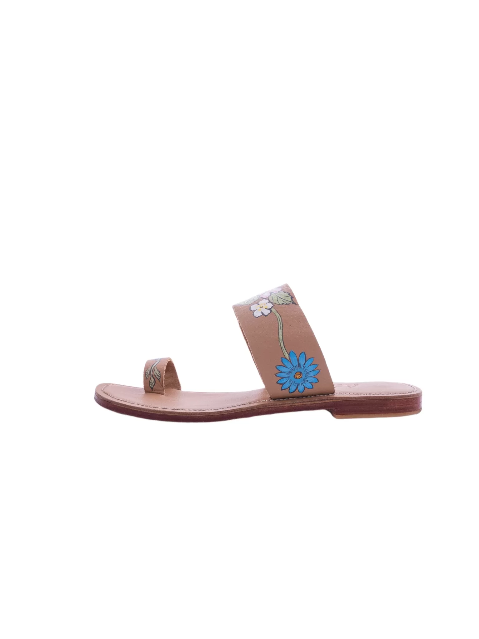 Sweet Pea - Hand Painted Sandals - Light Tan