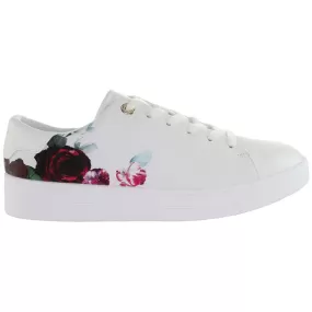 Ted Baker Artile Rose Print Womens White Trainers