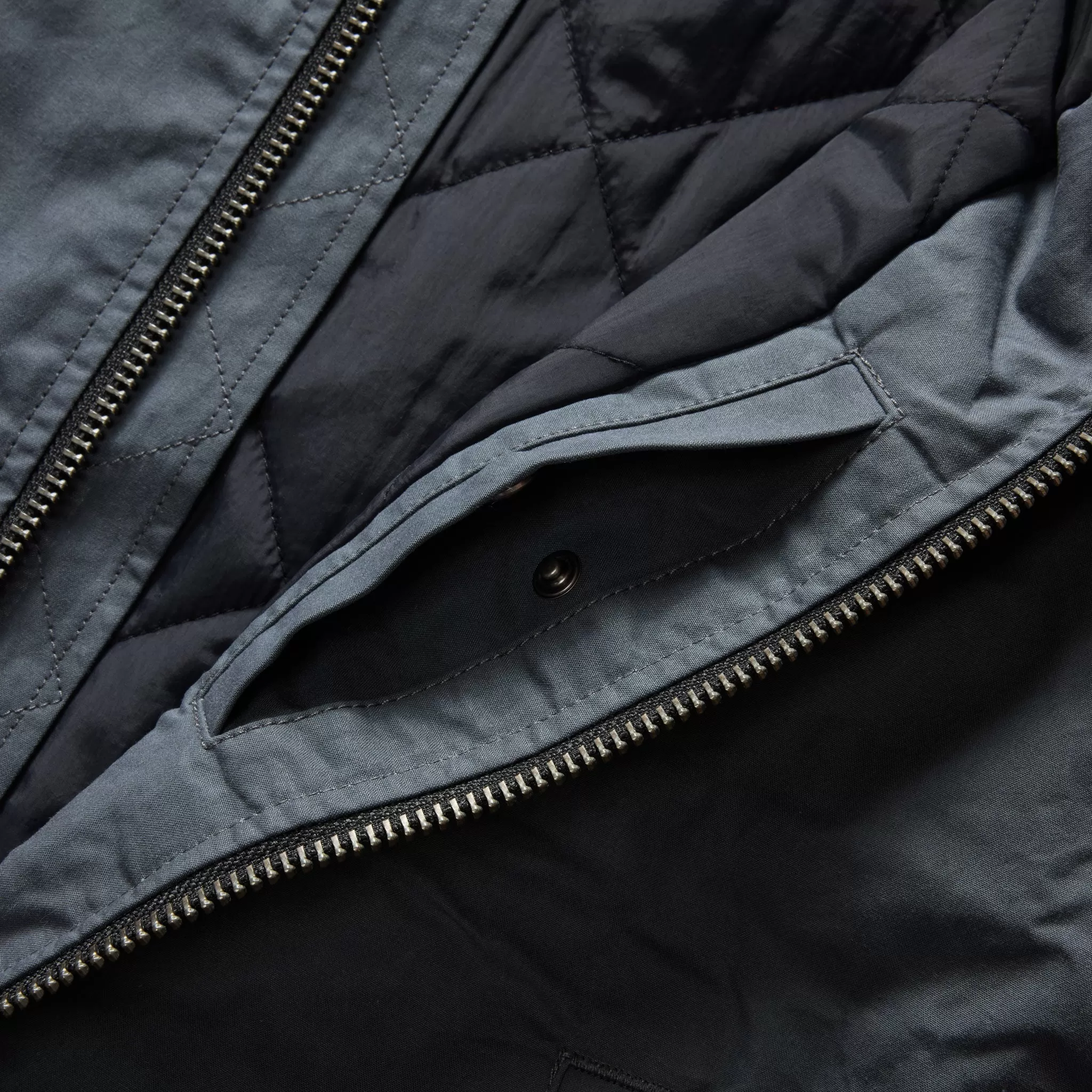 The Bomber Jacket in Charcoal Dry Wax