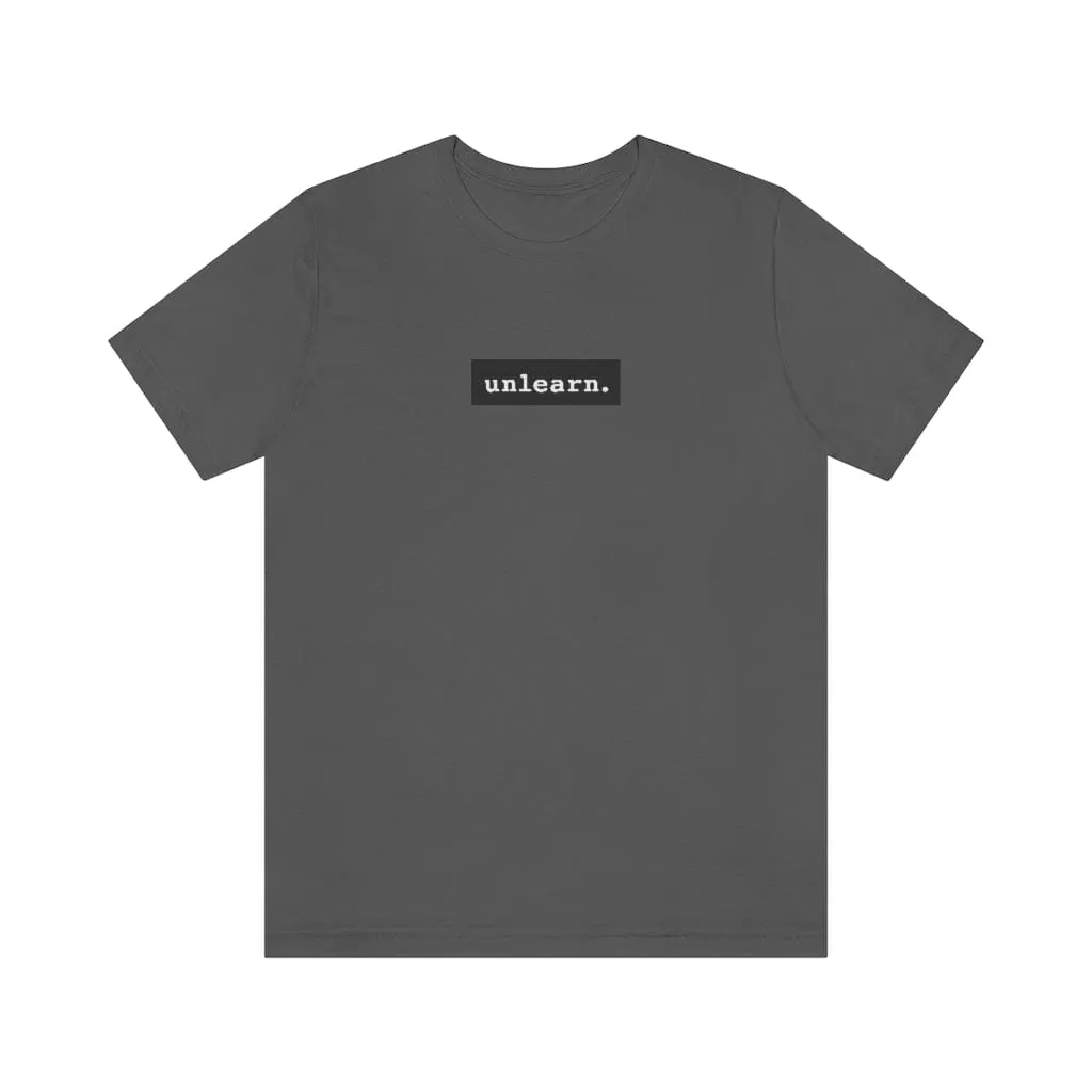 unlearn Dark Grey Box Logo - Relaxed Fit T-shirt