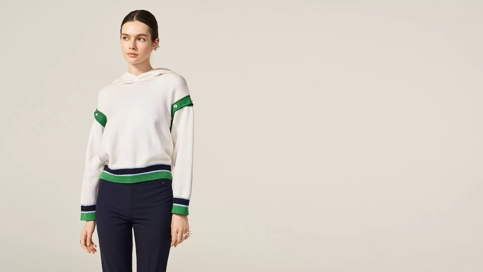 White Tennis Club Sweater