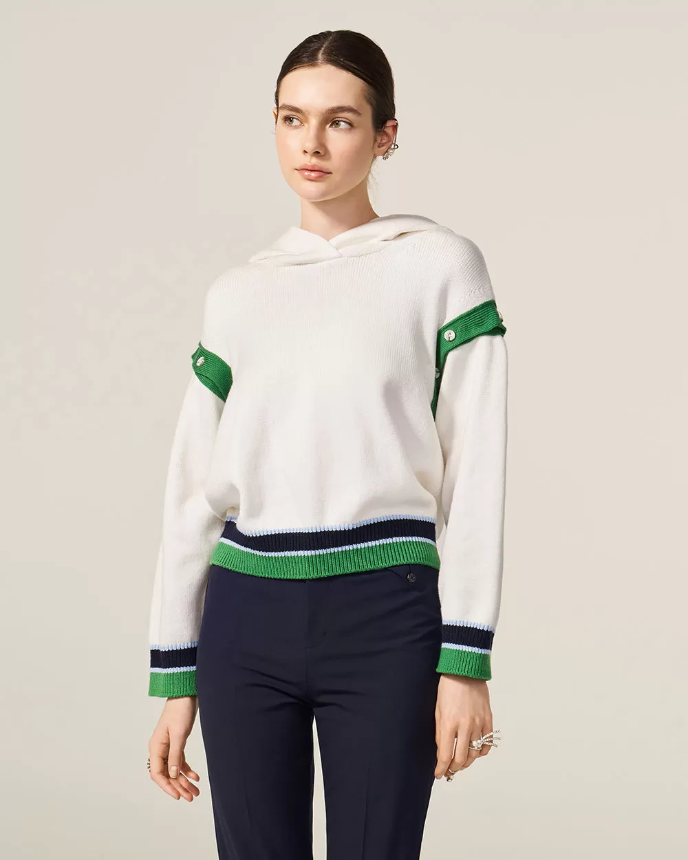 White Tennis Club Sweater