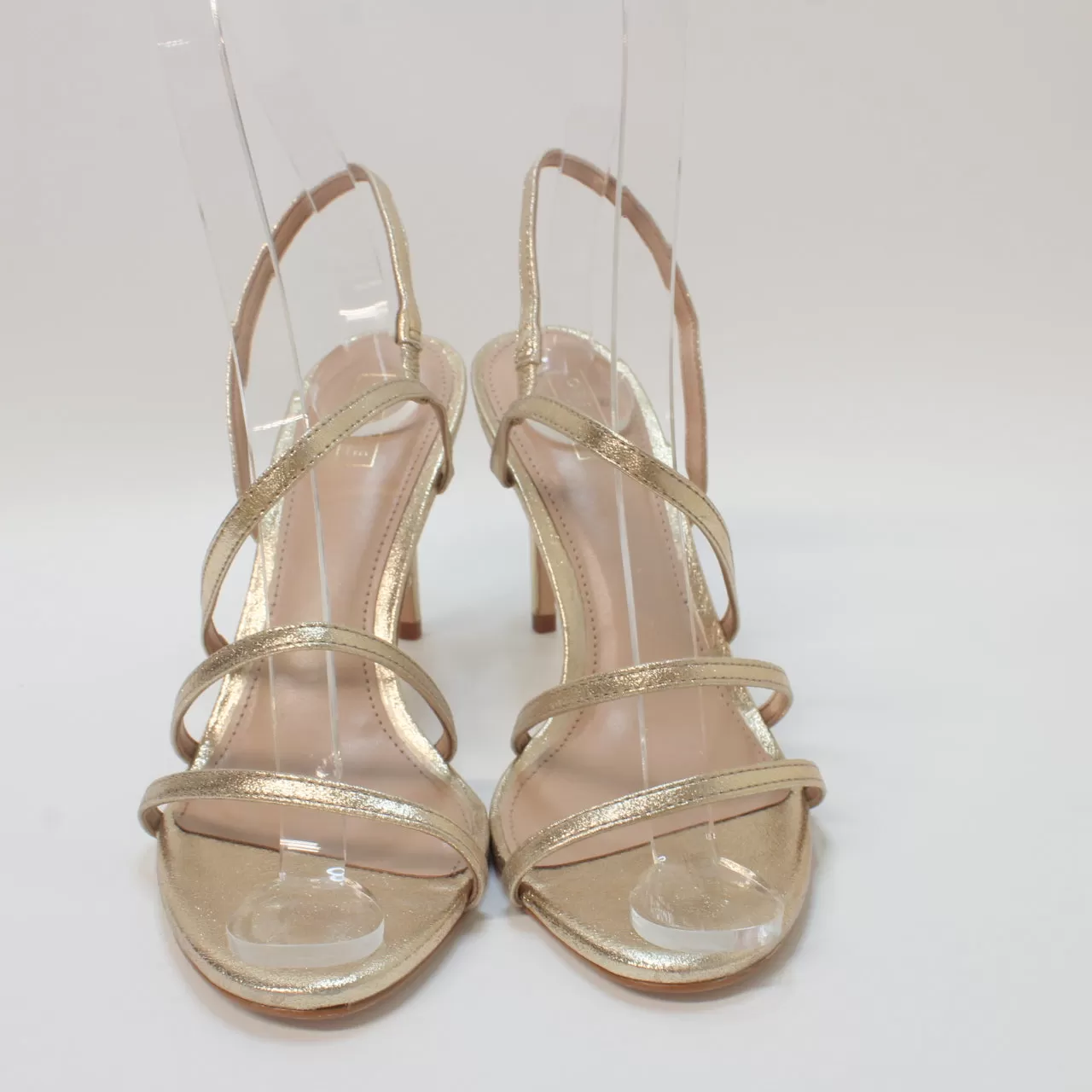 Womens Office Minus Strippy Sandals Gold