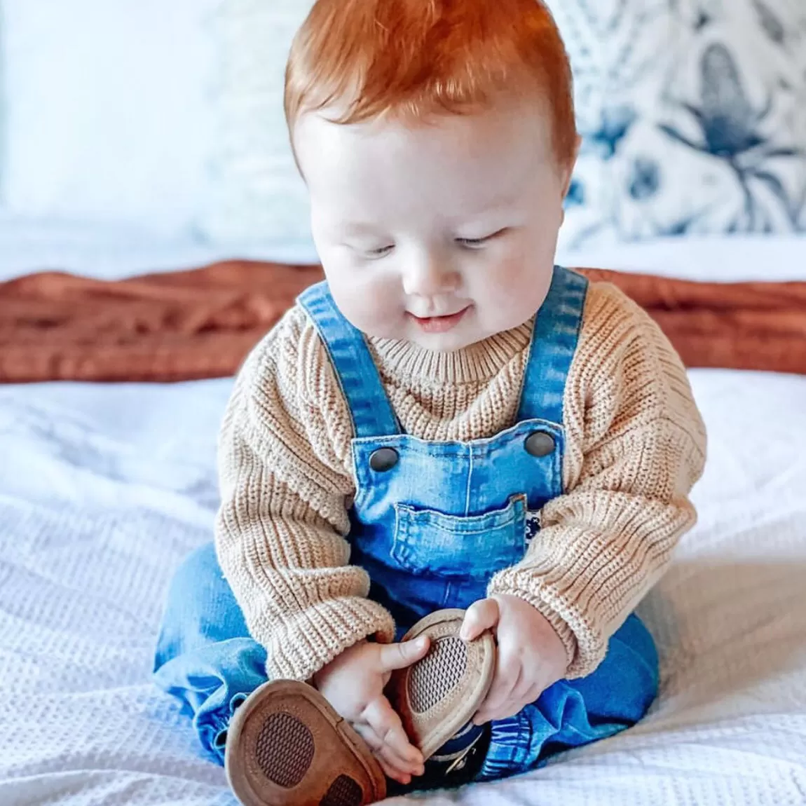 Zodiac Blue Leather Baby Sandal